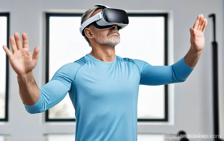 가상현실 재활치료를 위한 사용자 인터페이스 설계 - **Image Prompt 2: AI-Powered Personalized VR Therapy for an Elderly Patient**
    An elderly woman w...